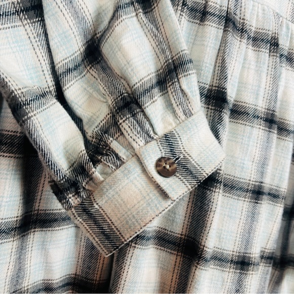 MADEWELL Plaid Flannel Button Front Midi Dress Size 12 NWT Cozy $128 LARGE - Picture 10 of 12